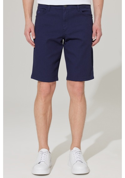 Ac&Co / Altınyıldız Classics Erkek Lacı Slim Fit Dar Kesim 5 Cep Armürlü Şort Çok Renkli