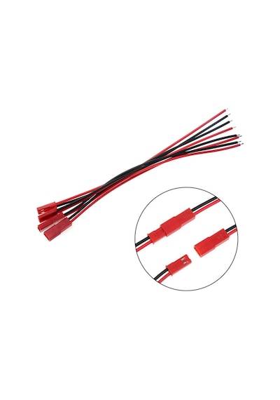 Jst Kablo Erkek Dişi Çift 15cm 150mm Model Uçak Helikopter Robot Lipo Lityum Lion Pil Akü Bağlantı