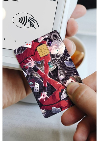 Kakegurui Kart Kaplama Sticker 8 Adet Çok Renkli