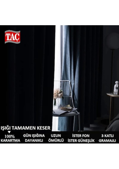 Taç Blackout %100 Karartma Güneşlik Fon Perde 21 Renk Taç Blackout %100 Karartma Güneşlik Fon Perde 21 Renk