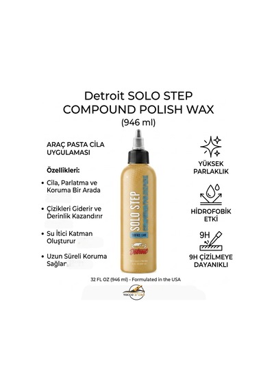 Detroit Solo Step Compound Polish Wax 946 Ml