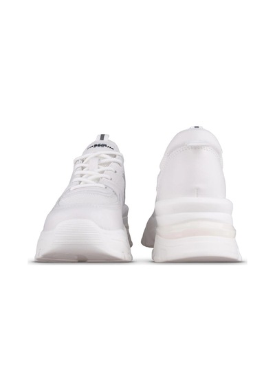 M.p 241-1663 Poli Hafif Taban Bağcıklı Kadın Sneaker Beyaz Beyaz