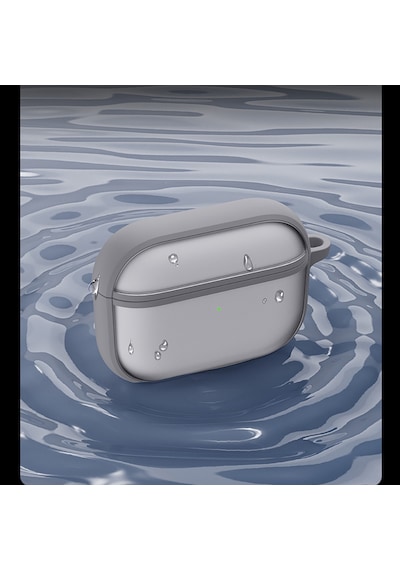 Apple Uyumlu AirPods Pro 3 Kılıf Benks Mist Protective Sert Pürüzsüz Kılıf Gri Gri