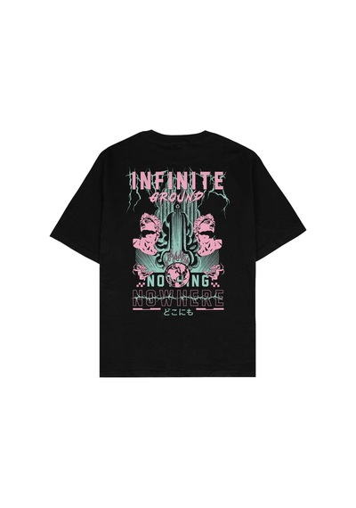 Startmore Adrift Infinite Siyah Oversize Unisex T-shirt Siyah