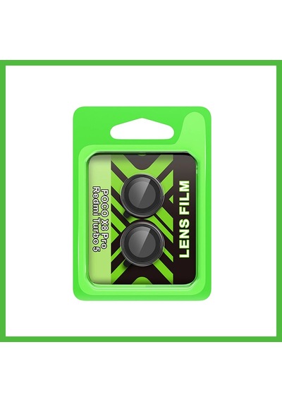 Vaveni Poco X8 Pro Uyumlu Raze Metal Kamera Lens - Siyah Arz Siyah-