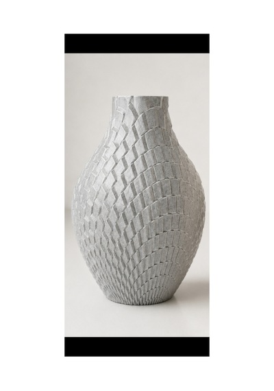 Modern Dekoratif Vazo 20 Cm Gri Gri