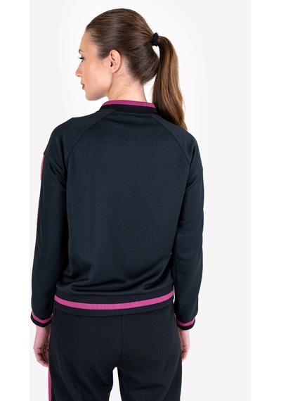 Lescon Siyah Kadın Fermuarlı Sweatshirt 23n-2122