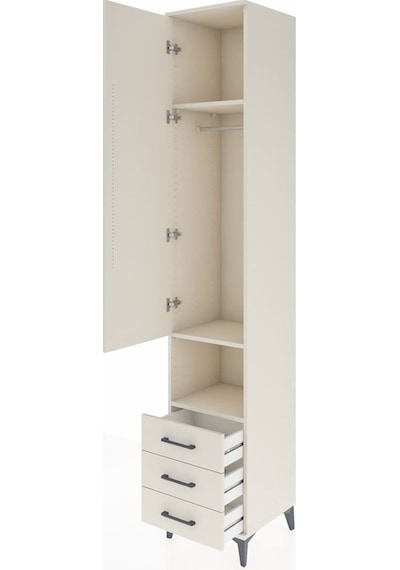 Hyperion Dolap 3 Raflı 3 Çekmeceli Tek Kapaklı 44x44x243 Ayta... Aytaşı