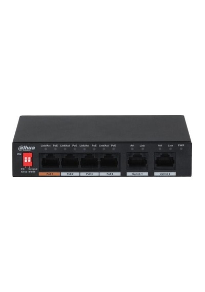 Dahua 6port-4port Poe 60w 2-uplink 10/100 Yönetilemez Switch Pfs3006-4et-60-v2-216651
