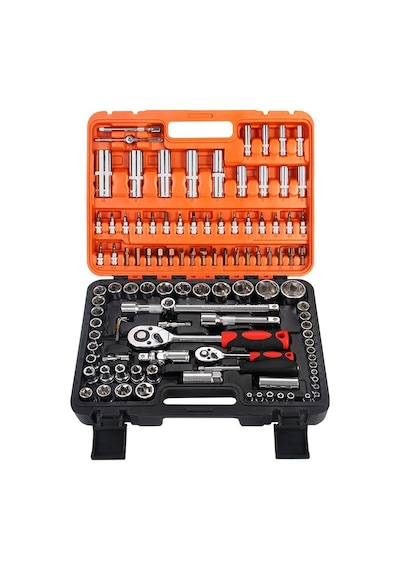 5446 1/2''- 1/4'' Lokma Takımı, Bits Uç Lokma Setli - 108 Parça