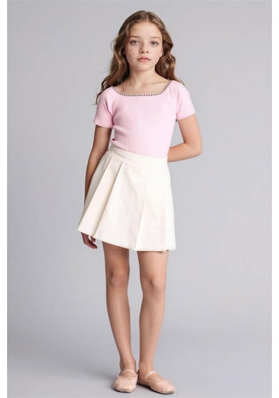 Defacto Gabardin Etek Kız Çocuk E2648a826spwt34 Beyaz-wt34