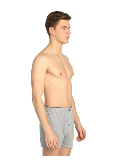 Tutku Erkek Penye Boxer - 2'Li Paket - Gri 001