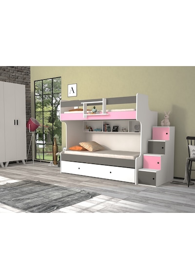Napoli Yavrulu Seyyar Merdivenli Ranza Pgb M2 90 x 190 CM