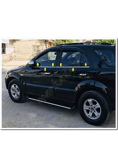 Kia Sorento Krom Cam Çıtası 2002-2009 4 Parça Paslanmaz  Çelik