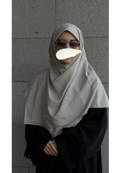 Qalortex Scarf Pamuklu Organik Modal Eşarp-taş