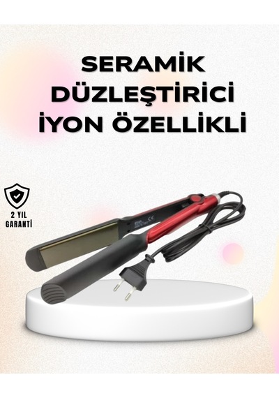 Profesyonel - 726 - Titanyum Saç Düzleştirici Ayarlanabilir Isı Ve Hızlı - Muratech - Isınma Özellikli