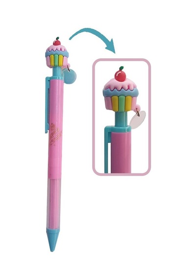 Cupcake Versatil Kalem 1 Adet Pasta Kapkek Figürlü 0,7 Uçlu Kalem Hediye Kalem Sevimli Kalem 001