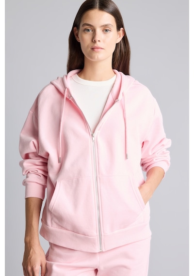 Defacto Relax Fit Kapüşonlu Cepli Basıc Fermuarlı Sweatshirt C1809ax26wnpn38 Pembe-pn38
