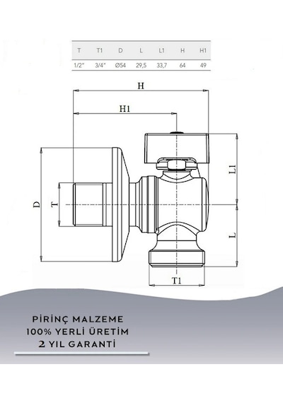 Küresel Çamaşır, Bulaşık Makina Musluğu - %100 Prinç Gri