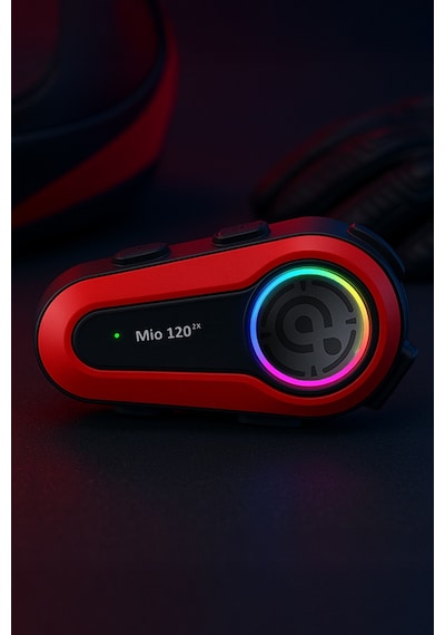 Mioji Mio 120 2x RGB 1000 MAh IPX6 Kask Intercom Motosiklet Bluetooth Kulaklık