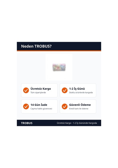 Trobus El Freni Peluş Kılıf Süsü Gökkuşağı Desenli Tüylü Kürk Yumuşak