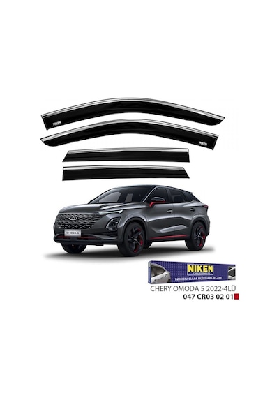 Niken Chery Omoda 5 2022+ Kromlu Cam Rüzgarlığı 4 Lü