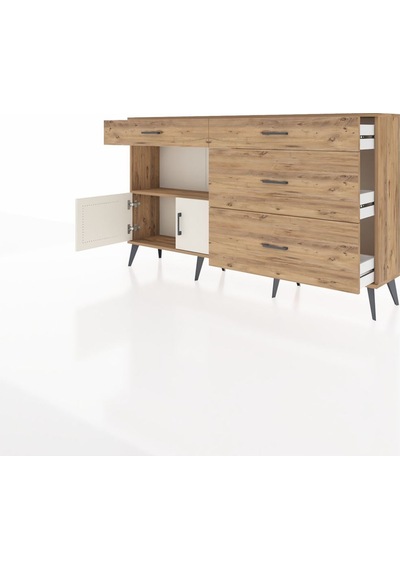 Arges Konsol Tek Raflı 4 Çekmeceli 2 Kapaklı 176x30x99 Çam-aytaşı/çam Aytası/atlas Çam - Atlas Çam Arges Konsol Tek Raflı 4 Çekmeceli 2 Kapaklı 176x30x99 Çam-aytaşı/çam Aytası/atlas Çam - Atlas Çam