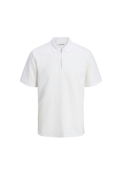 Jack & Jones Jjeaustın Zıp Polo Ss Noos White White