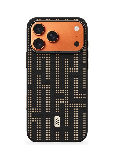 İphone 17 Pro Uyumlu Kılıf M-safe Şarj Özellikli Raptic Aramid Dual Grid Serisi Kapak Siyah