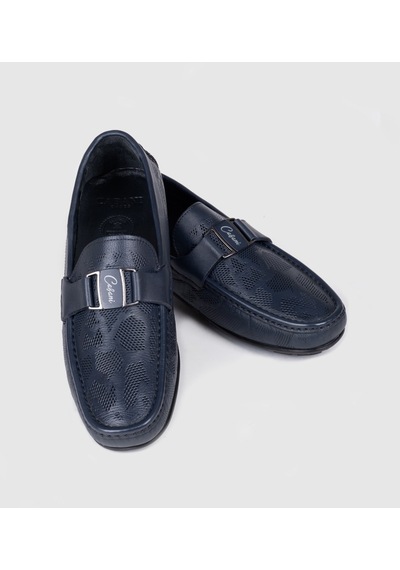 Cabani Hakiki Deri Lacivert Erkek Loafer Ayakkabı Lacivert (521650161) Lacivert