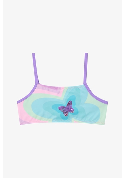 Penti Kız Çocuk Rainbow Butterfly Halter Çok Renkli Bikini Takımı