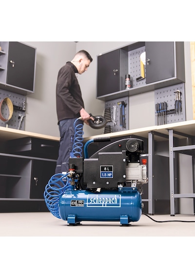 Scheppach HC08SI 1.5HP 6 L Yağsız Sessiz Hava Kompresörü - 5906166901