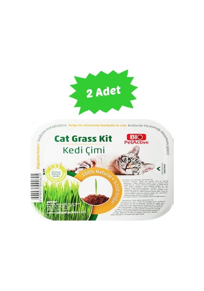 Bio Petactive Cat Grass Fileli Doğal Kedi Çimi Kiti 2'li