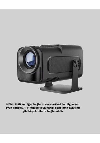 Akıllı Projeksiyon Cihazı Hdmı Usb Bağlantılı Taşınabilir Enerji Tasarruflu - Lisinya