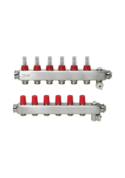 Danfoss 6'lı Paslanmaz Çelik Debimetreli Kollektör Seti - 088u0756