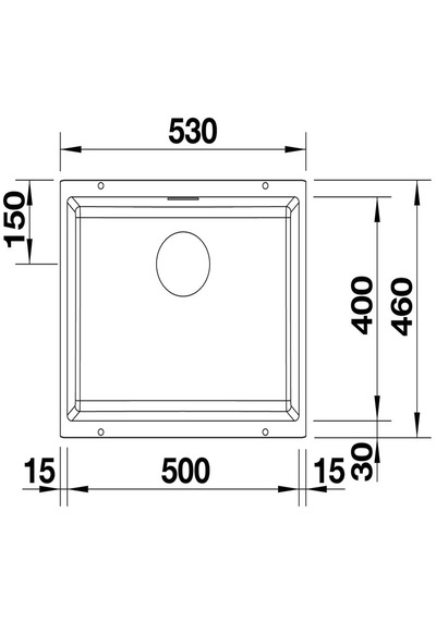 Simpex Tek Göz Tezgah Altı Uyumlu Krem 50x40cm