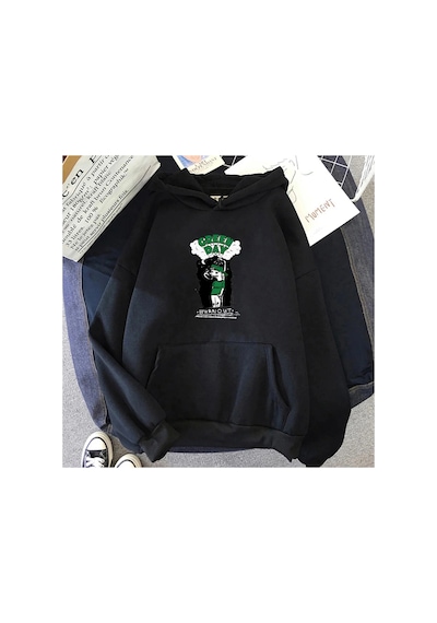 Tarzsokak Siyah Unisex Müzik G-yeşil Gün Rock Grubu Estetik Kapşonlu Hip Hop Ağır Zihinsel Sweatwear Çift K