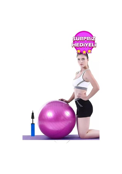 65 Cm Pilates Topu Yoga Egzersiz Topu Ve Şişirme Pompası Seti Genel