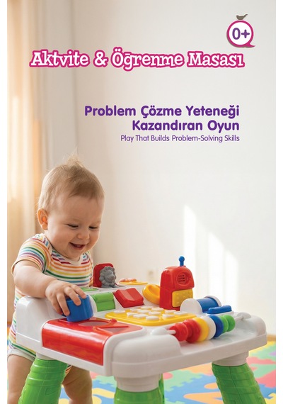 Eğitici Aktivite Masası 3 Dilli Sesli Müzikli Şekil Ve Sayı Öğretici 1