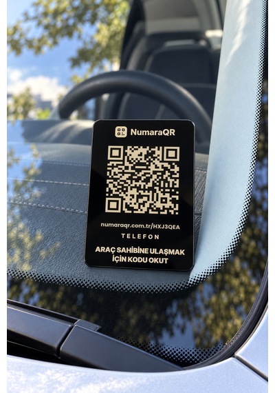 Numaraqr Qr Kodlu Araç Numaratörü Sticker Cam Içi Park