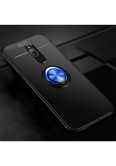 Xiaomi Redmi 8 Kılıf Zore Ravel Silikon Kapak Siyah-Mavi