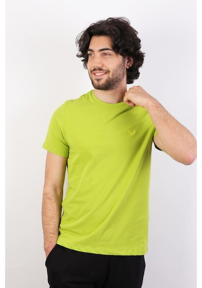 Rich Erkek Logo Baskılı T-shirt %100 Pamuk Tişört Yeşil