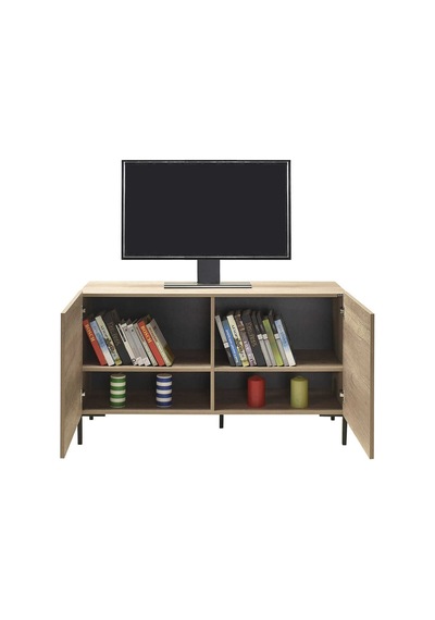 Roma 2 Kapaklı Modüler Tv Ünitesi - Açık Ceviz Tori 120x70x43 Cm Gxyxd