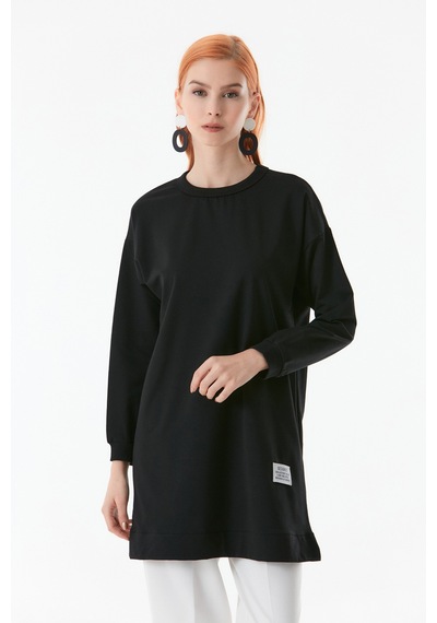 Fullamoda Fullamodest Basic Bisiklet Yaka Tunik 24ygb467204662-siyah 24YGB467204662-Siyah