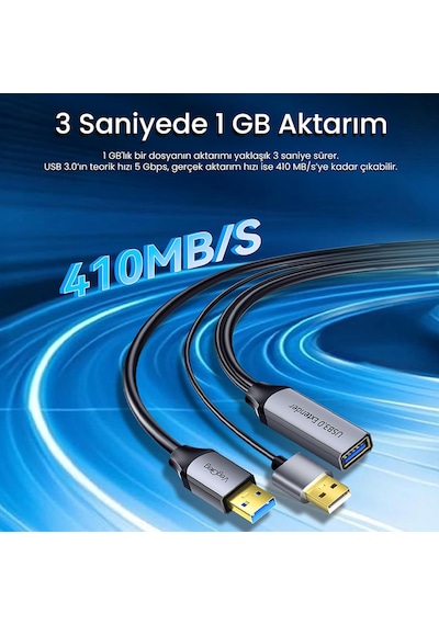 Usb 3.0 Uzatma Kablosu Sinyal Güçlendirici Extender Destekli Usb-a Uzatıcı Kablo 15 Metre