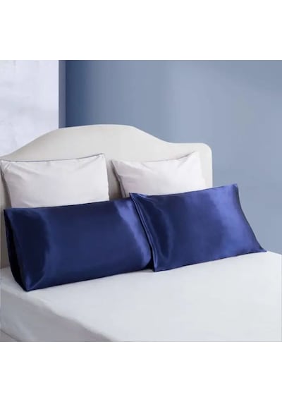 Lacivert Ipek Saten Yastık Kılıfı 50 X 70 2'Li