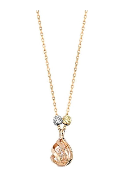 Tektaş Altın Kolye 14K Rose Dorikalı