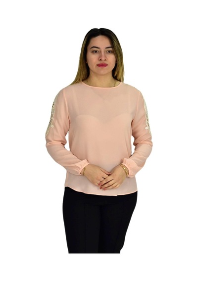 Kadın Kol Güpürlü Bluz Ry-17570 001