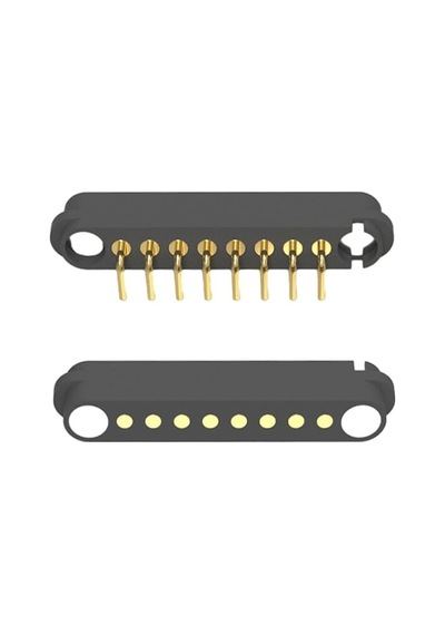 8-pin 2.54mm 90c Pogo Pin Manyetik Konnektör Takımı