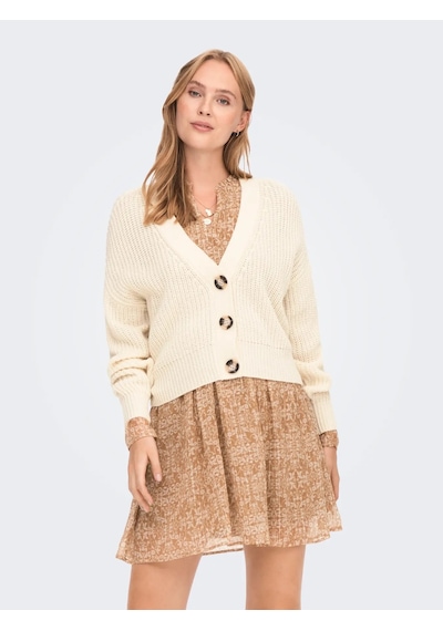 Jdy Jdyjusty L/s Short Cardigan Knt Noos Kadın Hırka 15200418 Krem